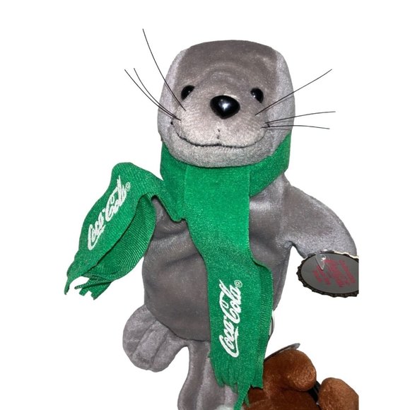 Coca-Cola Bean Bag Plush Animals— Walrus & Seal  vintage 1998 - Picture 3 of 10
